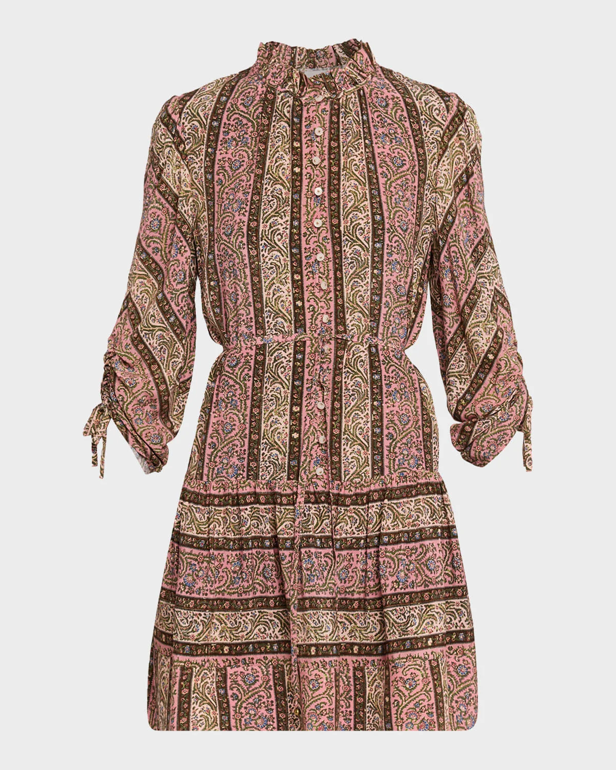 Pepper Paisley Mini Shirtdress - 1