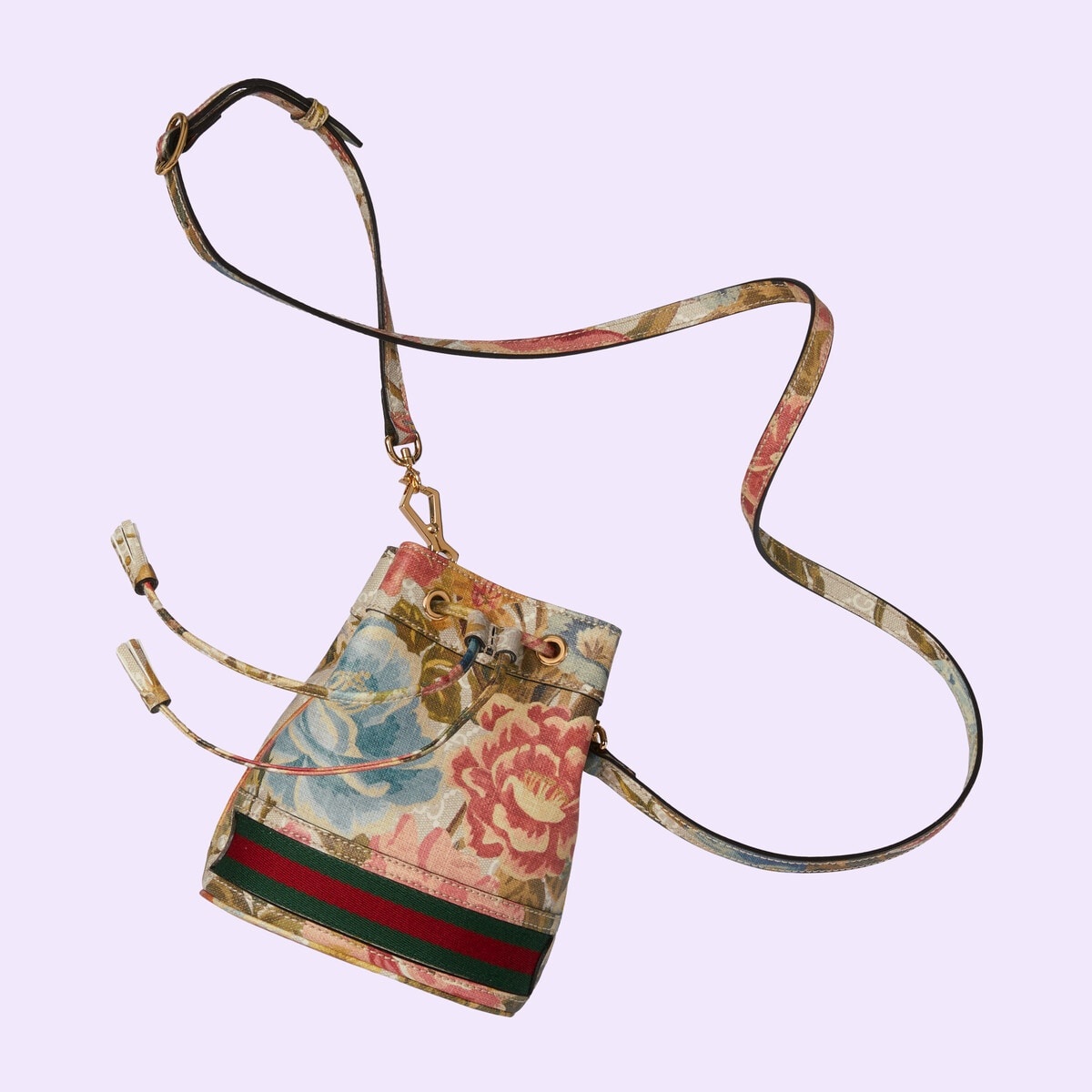 Ophidia GG Flora mini bucket bag - 5