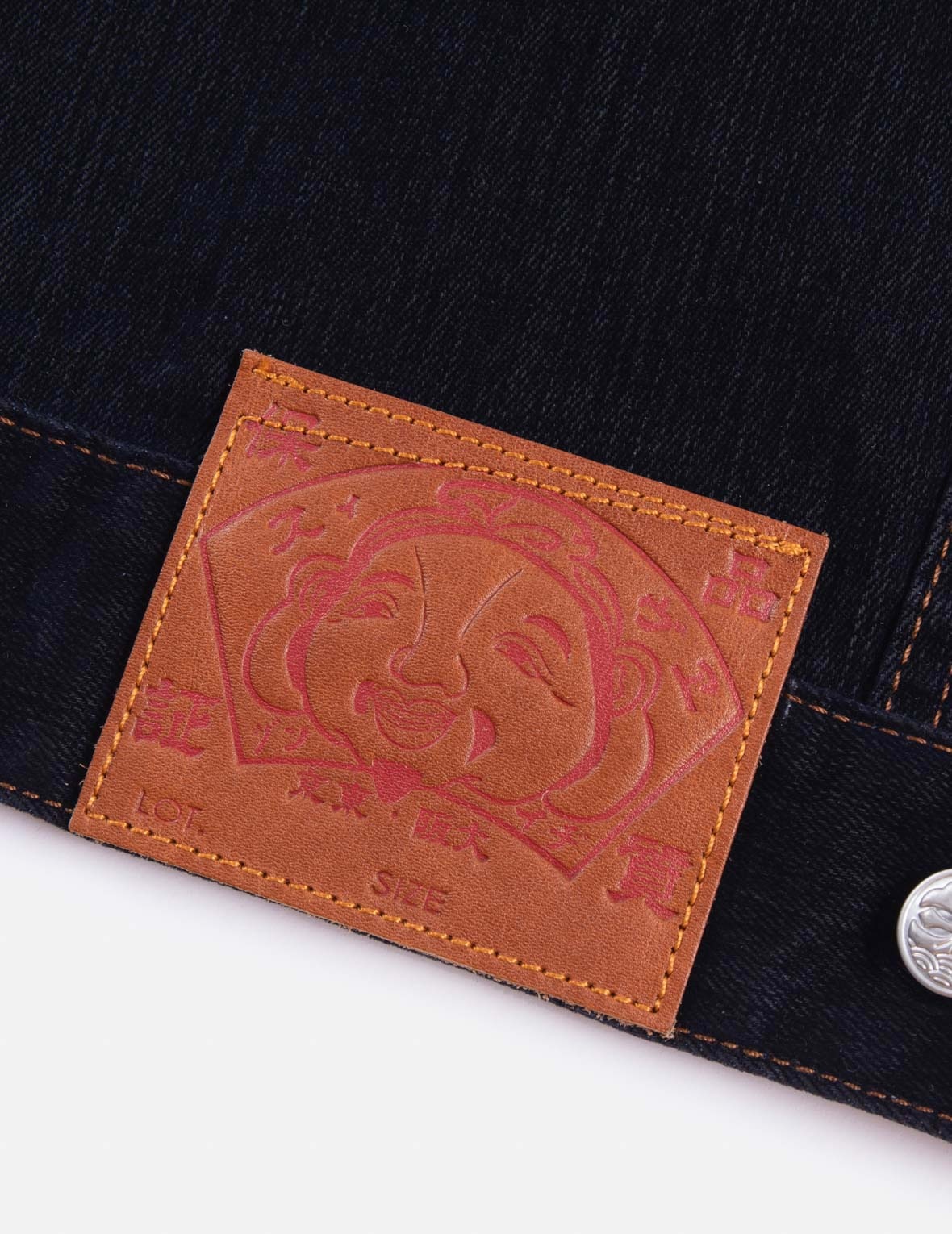 KAMON AND SEAGULL EMBROIDERY REGULAR FIT DENIM JACKET - 12