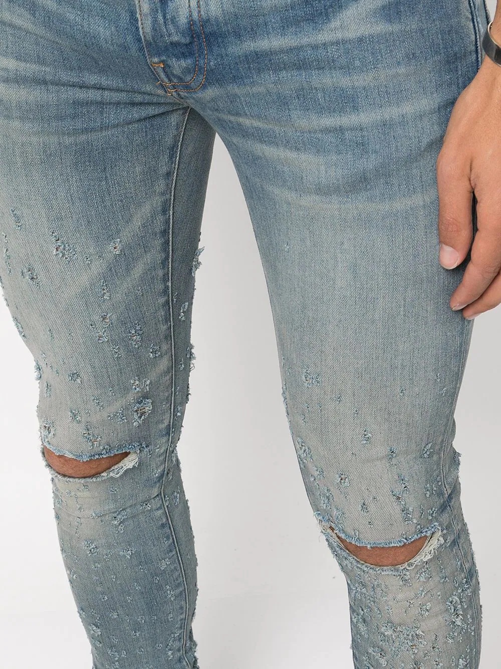 distressed skinny jeans - 5