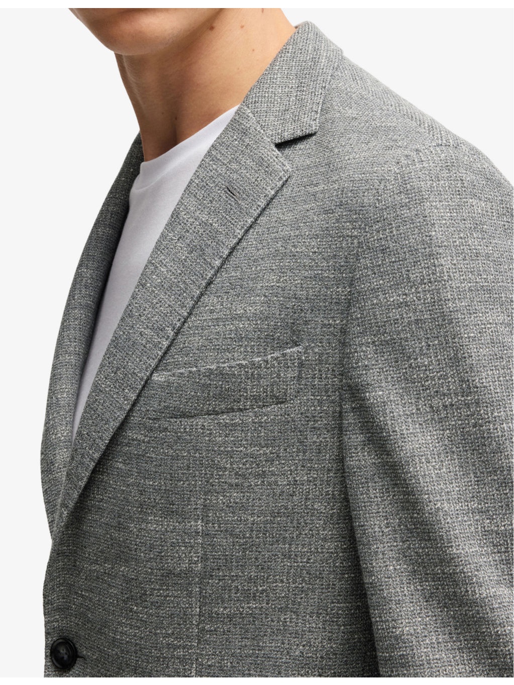 Regular-fit single-breasted woven blazer - 5