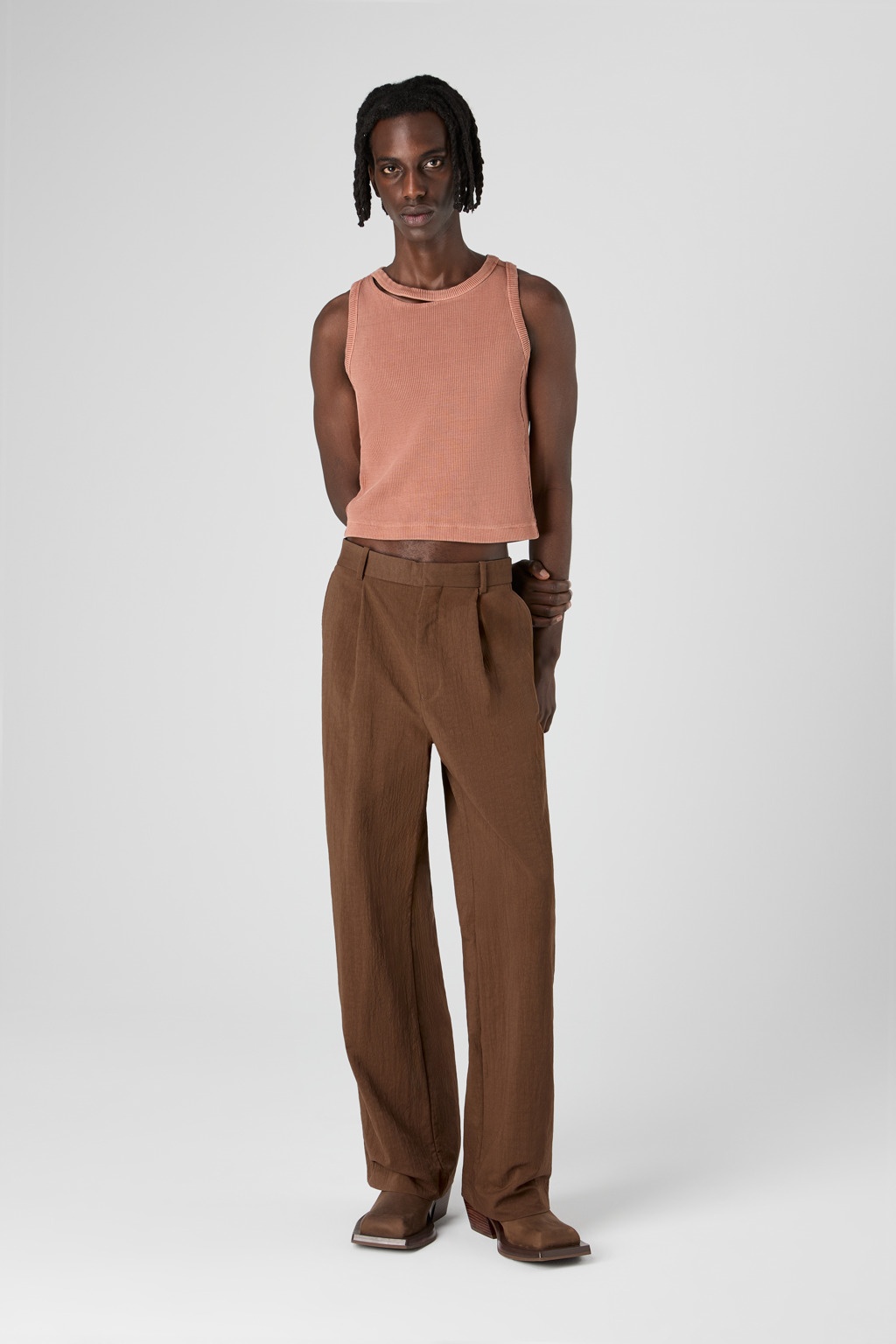 Brown Technical Suit Trousers - 6