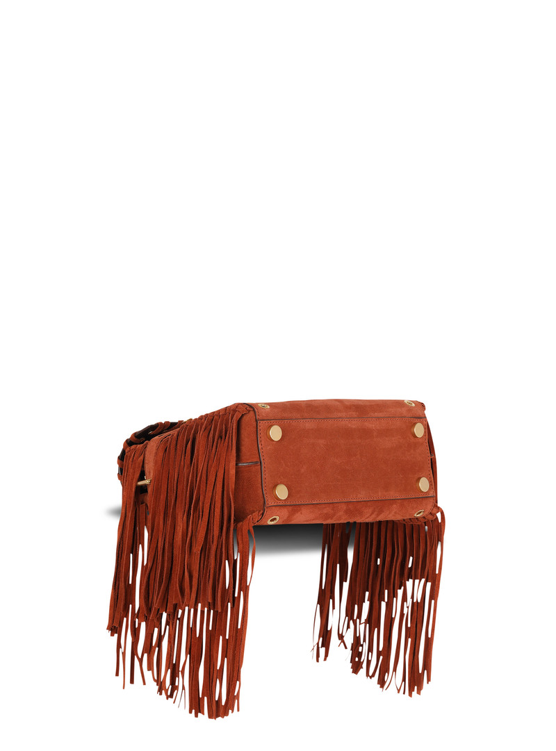 Balmain x Netflix -Fringed  suede B-Buzz 23 bag 5