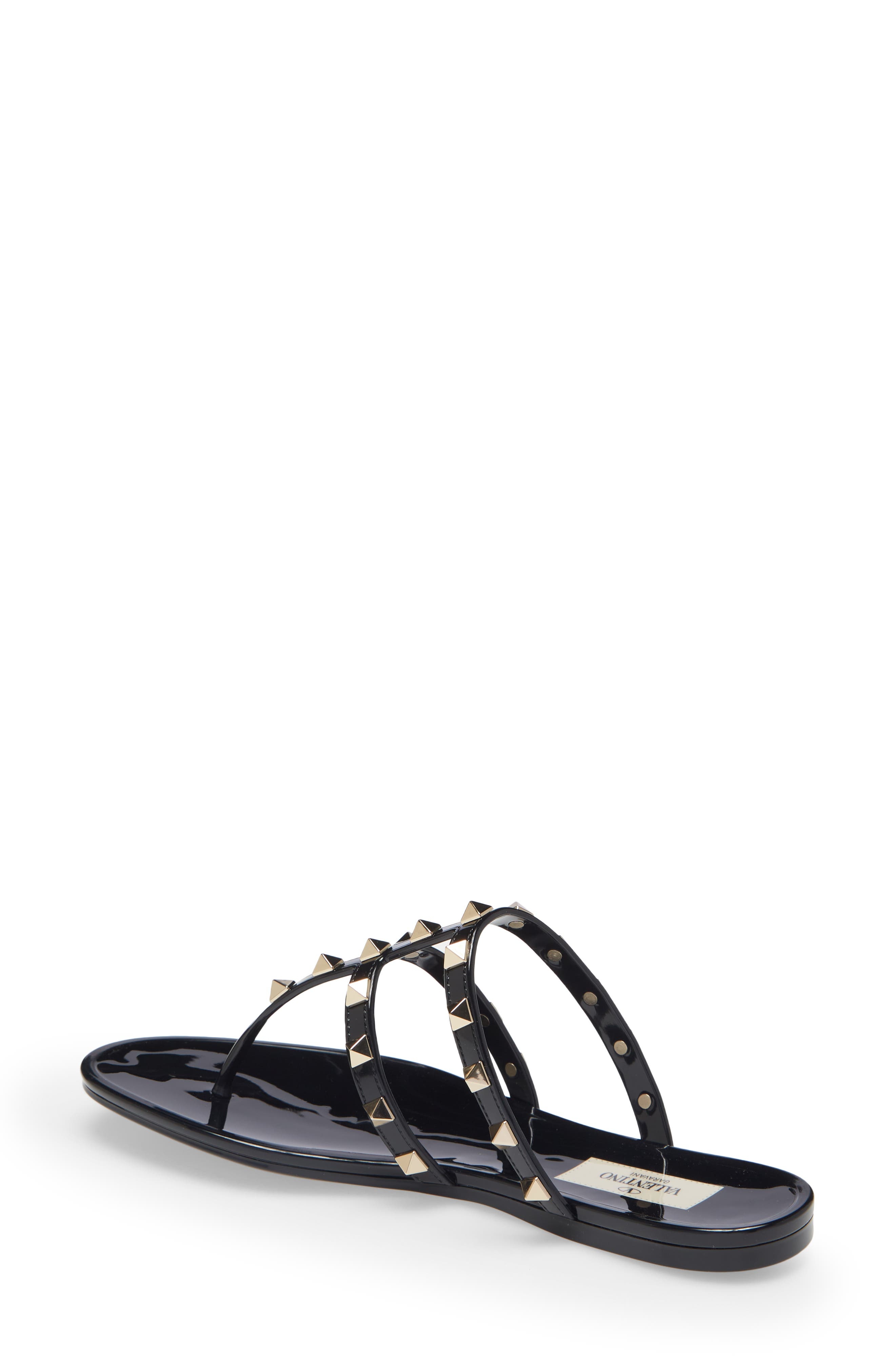 Valentino Garavani Rockstud Jelly Sandal in 0No Nero at Nordstrom - 2