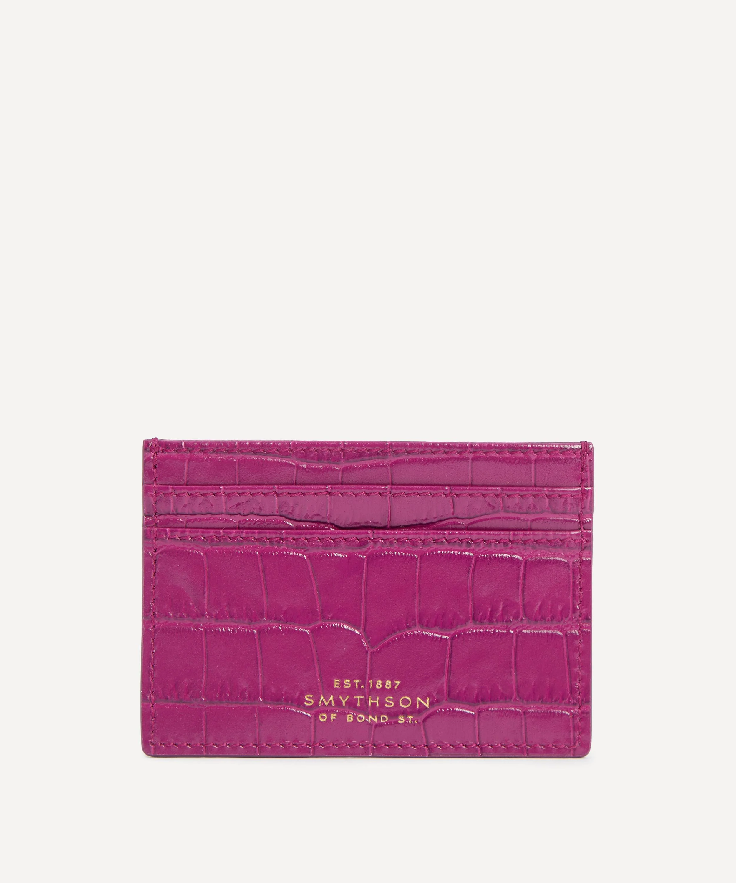 Mara Croc-Embossed Leather Cardholder - 1