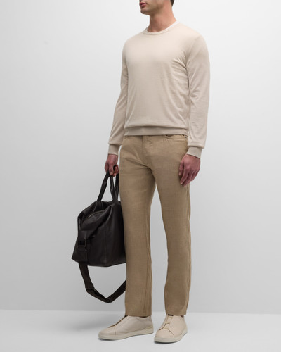 ZEGNA Men's Straight-Leg Twill 5-Pocket Pants outlook