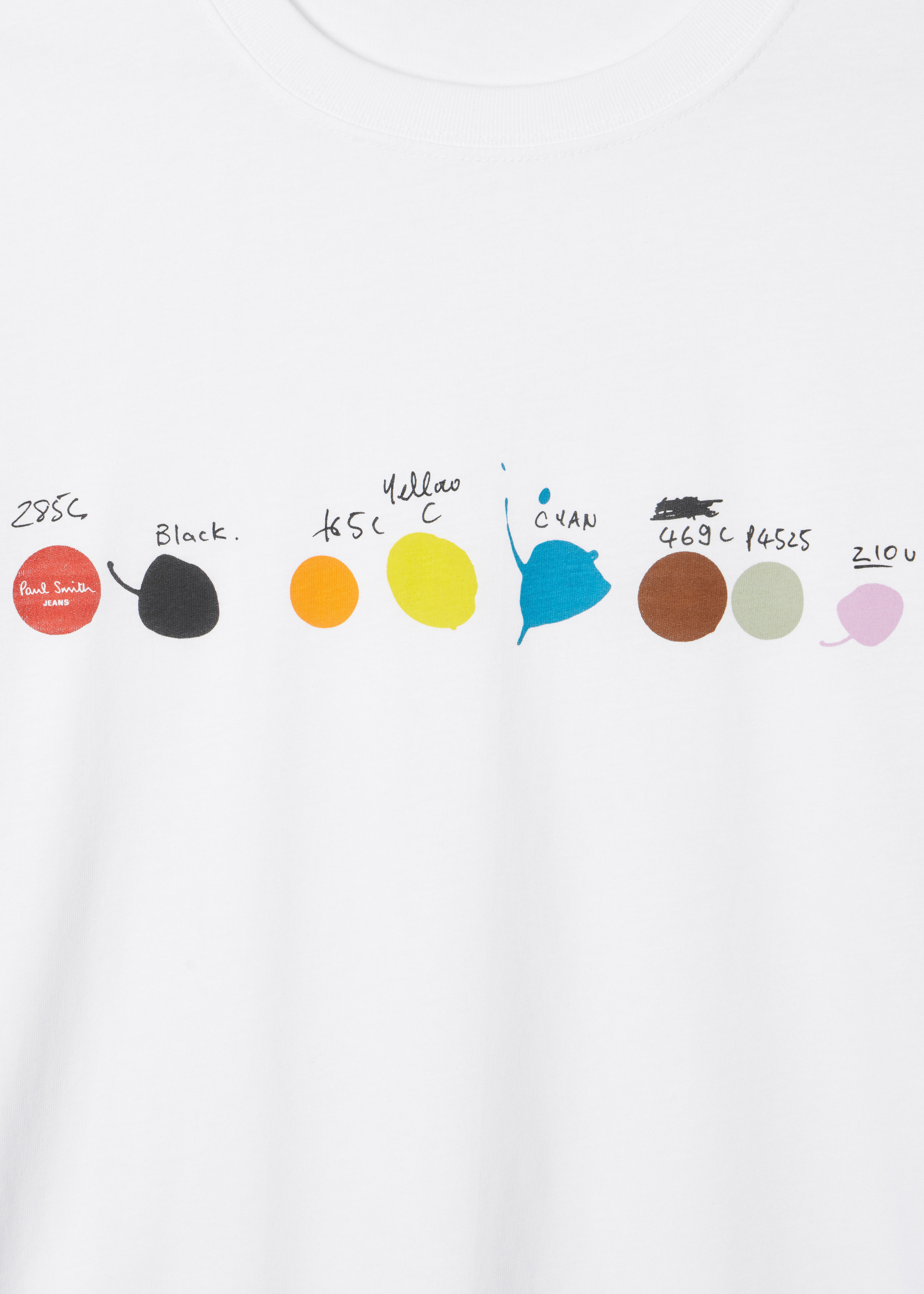 White 'Paint Dots' Print T-Shirt - 2