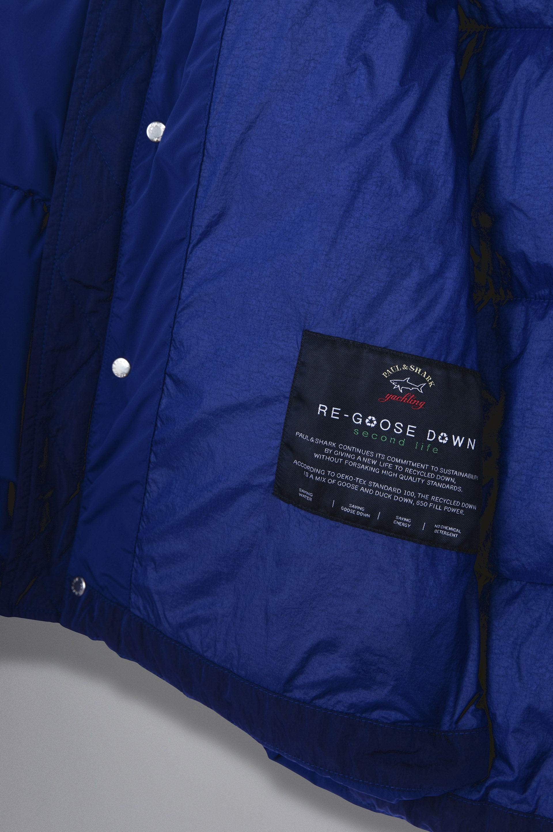 GARMENT DYED ECONYL® NYLON DOWN JACKET - 5
