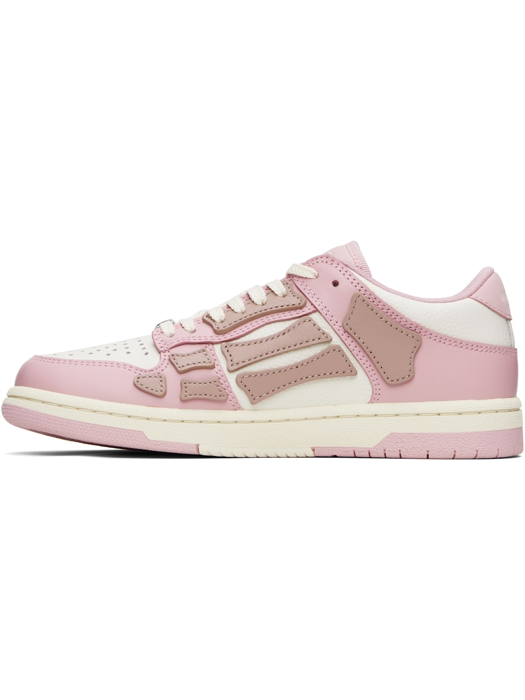 Pink & White Skel-Top Low Sneakers - 3