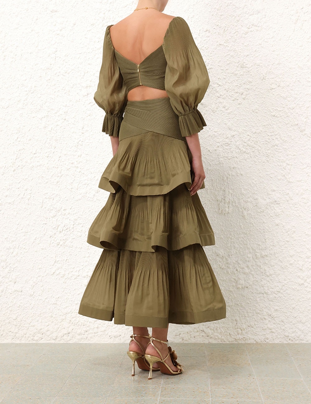 PLEATED TIERED SKIRT - 4
