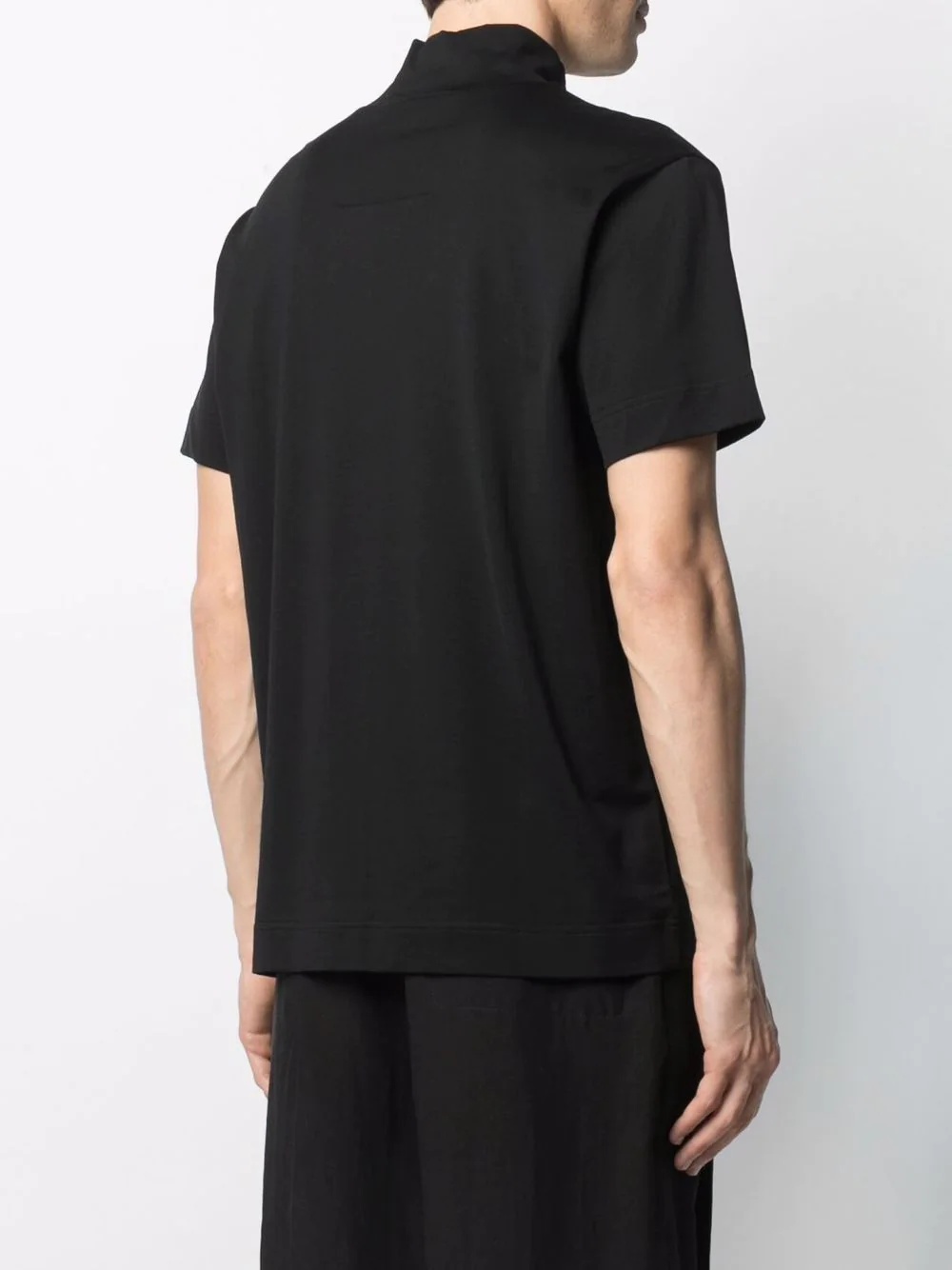 mock-neck cotton T-shirt - 4