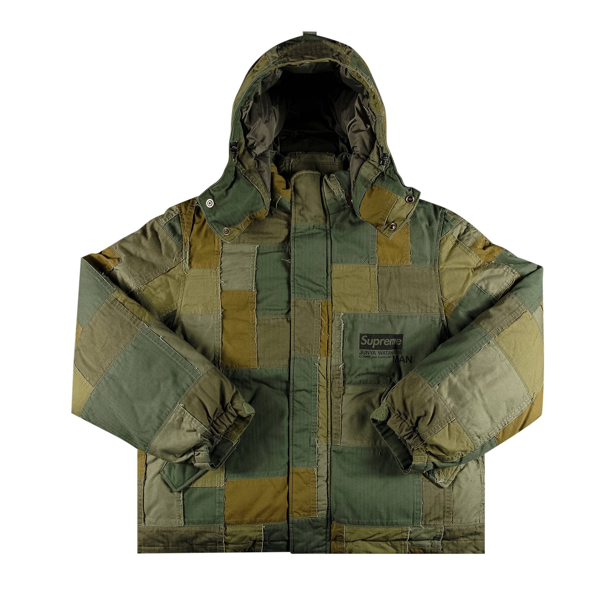 Supreme x Junya Watanabe x Comme des Garçons MAN Patchwork Puffy Jacket 'Olive' - 1