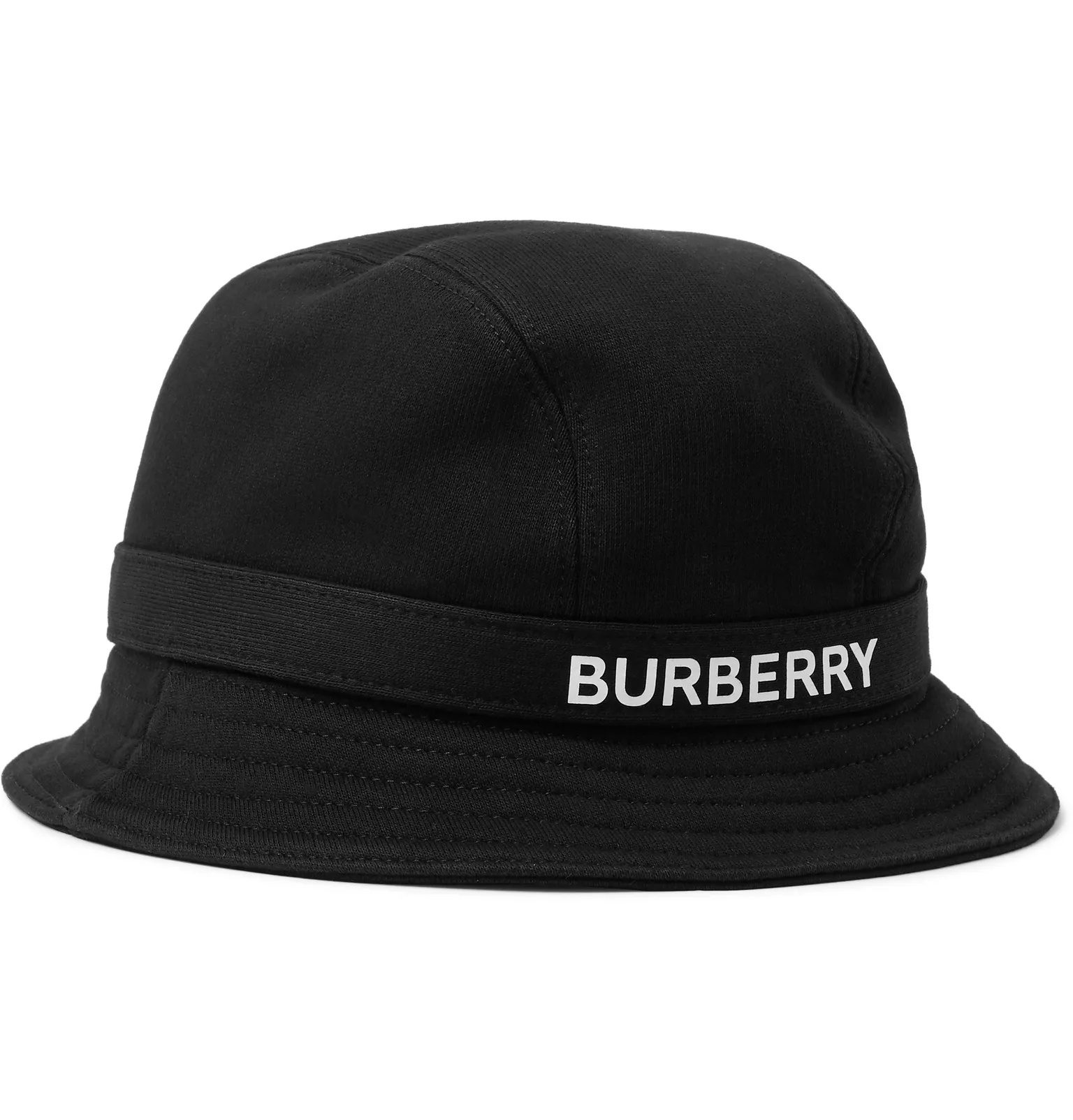 Logo-Print Cotton-Jersey Bucket Hat - 1