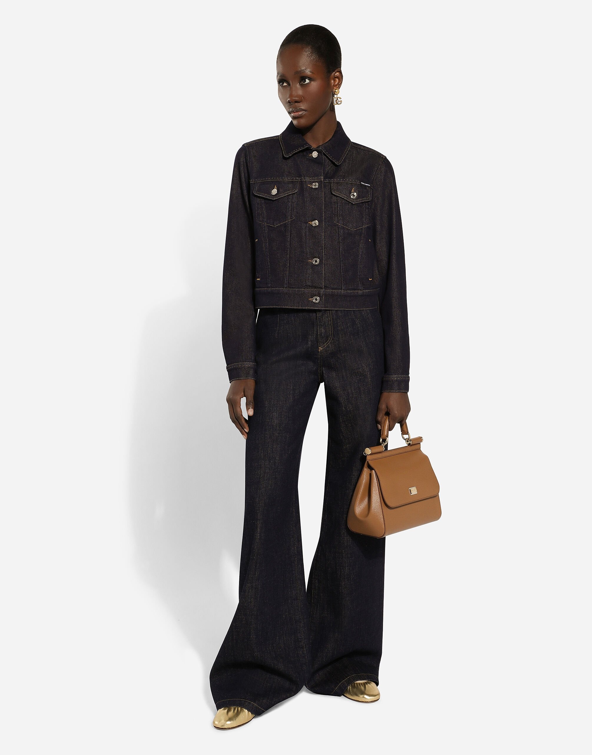 Cotton denim palazzo jeans - 2