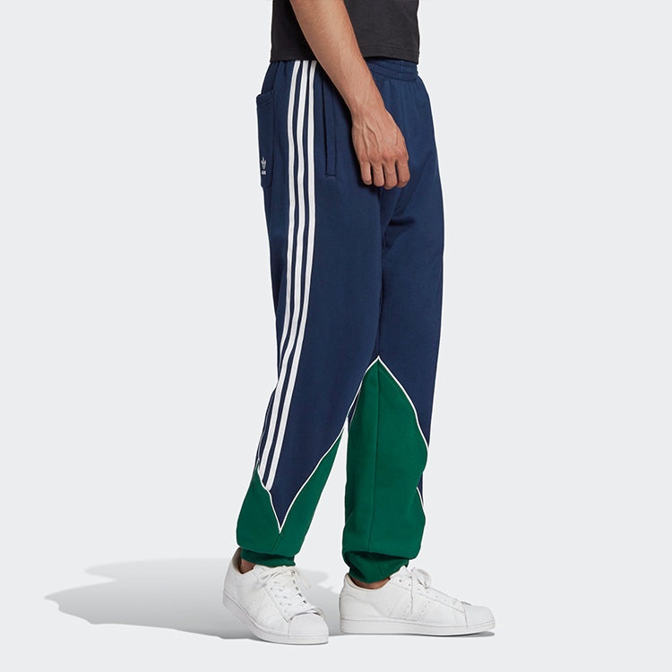 adidas originals B Trf Abs Swtpt Bundle Feet Colorblock Casual Sports Pants Navy Blue GE0818 - 5