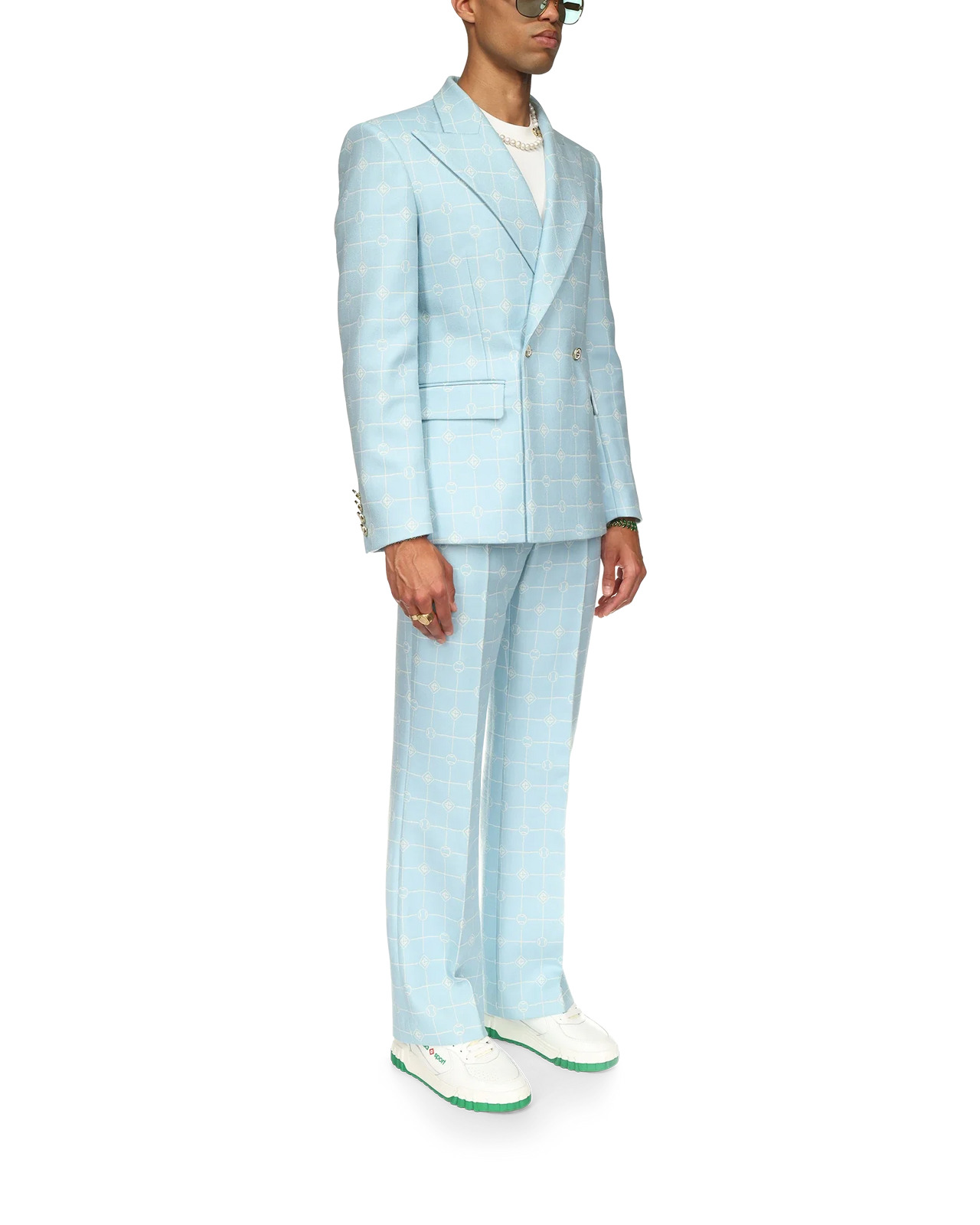 Double Breasted Jacquard Jacket | Casablanca Paris - 5