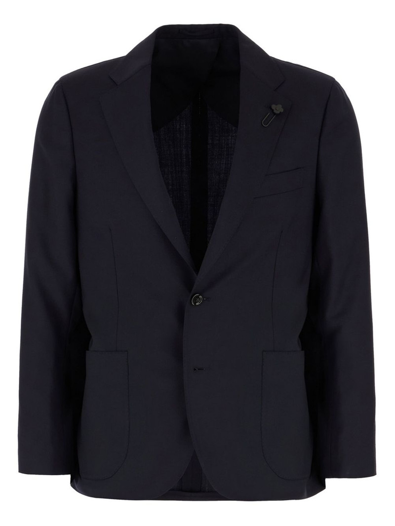 LARDINI brooch-detail suit outlook