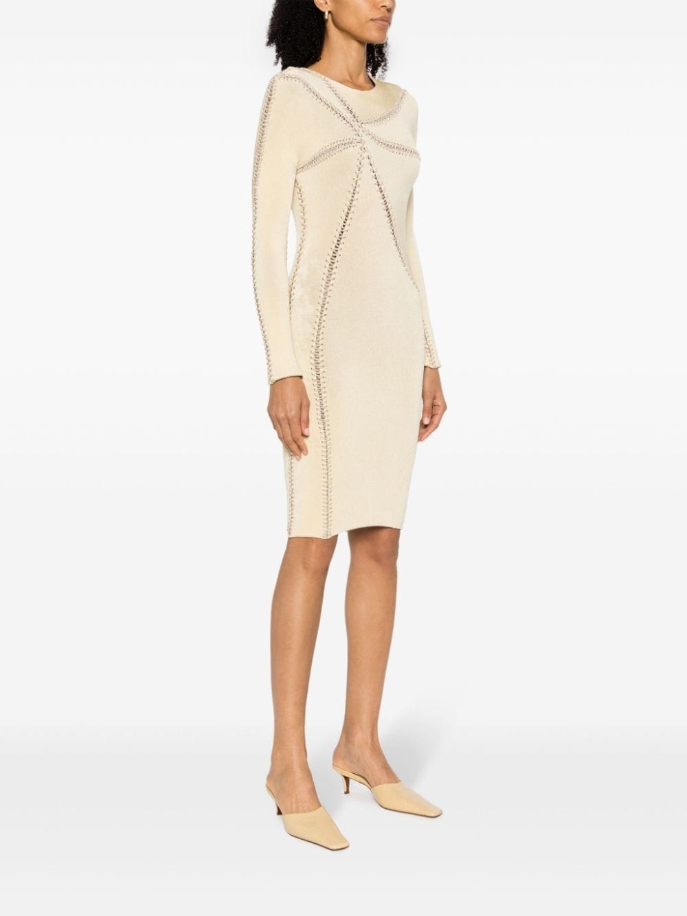 Starfish whipstitch-detail midi dress - 3