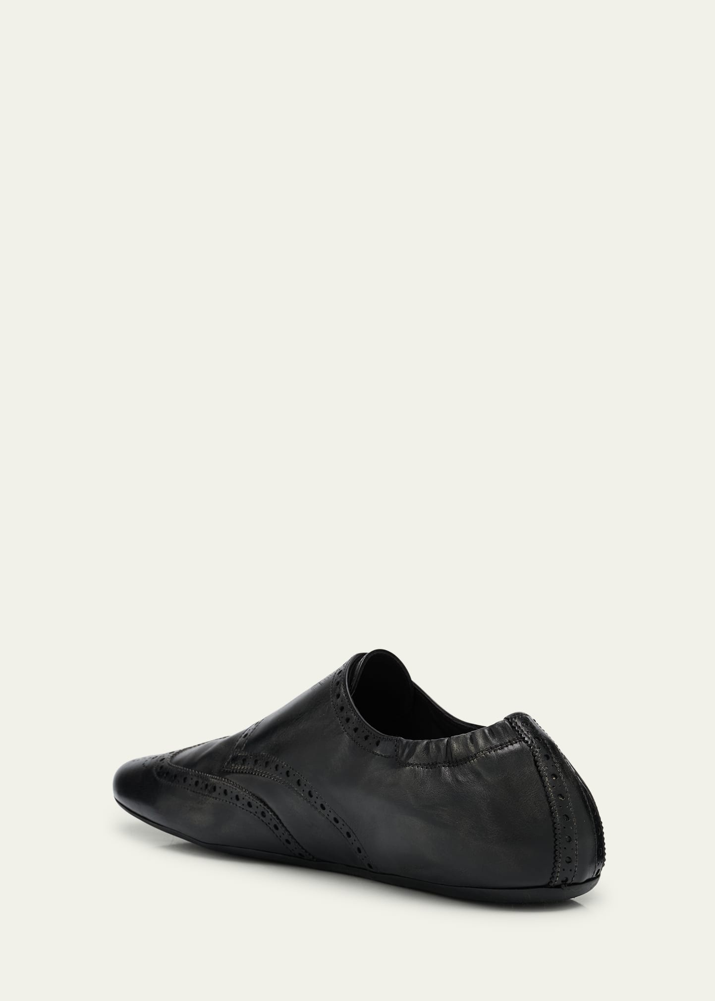 Men's Shuffle Brogue Leather Double-Monk Strap Loafers - 4