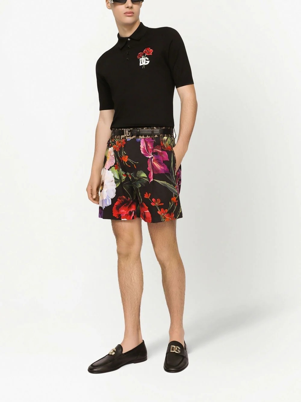 multi-print tailored shorts - 2