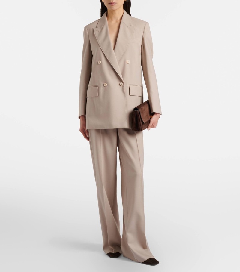 Max Mara Double-breasted wool, mohair, and silk blazer outlook