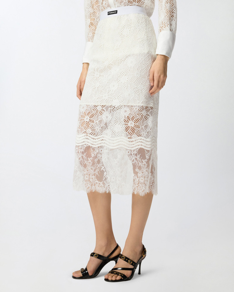 MIDI SKIRT IN LACE WITH SLITS 4