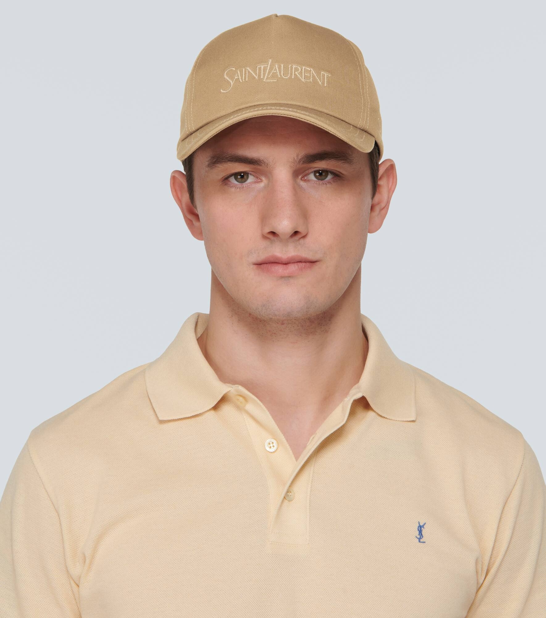 Logo cotton and linen gabardine baseball cap - 2