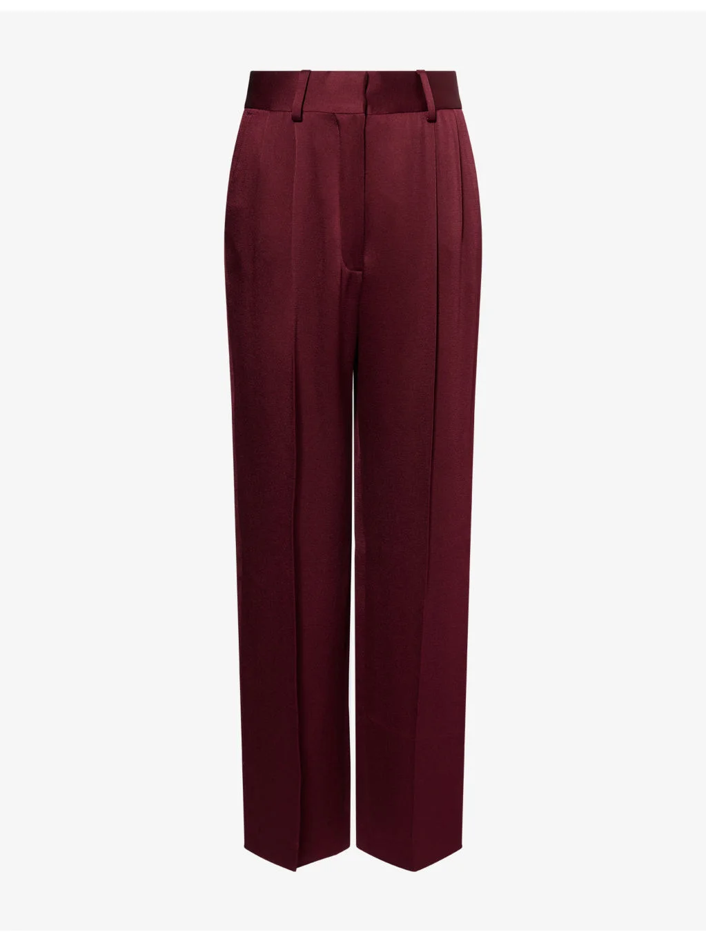 Fox Pleated Satin Trousers - 1