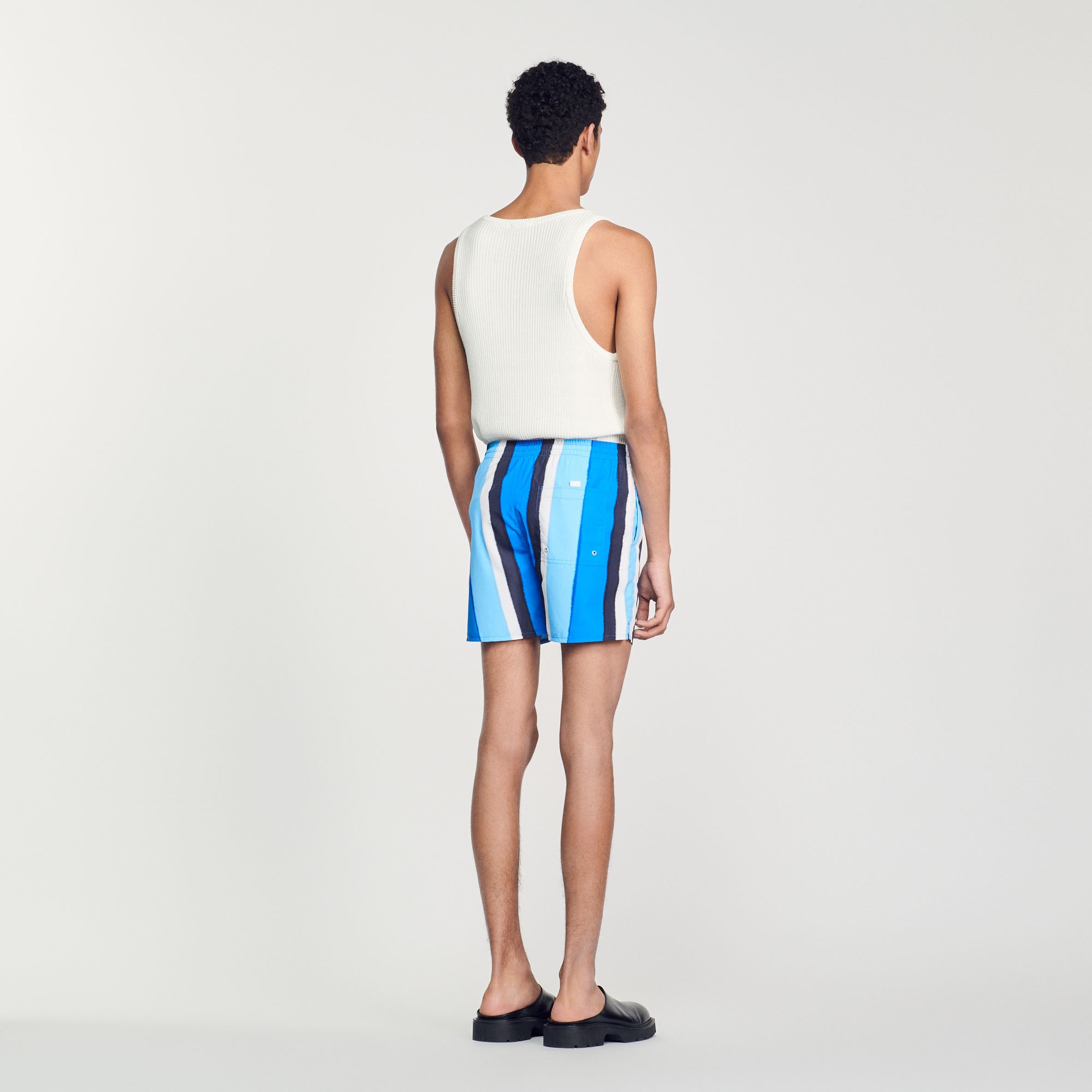 Printed striped swim shorts - 6