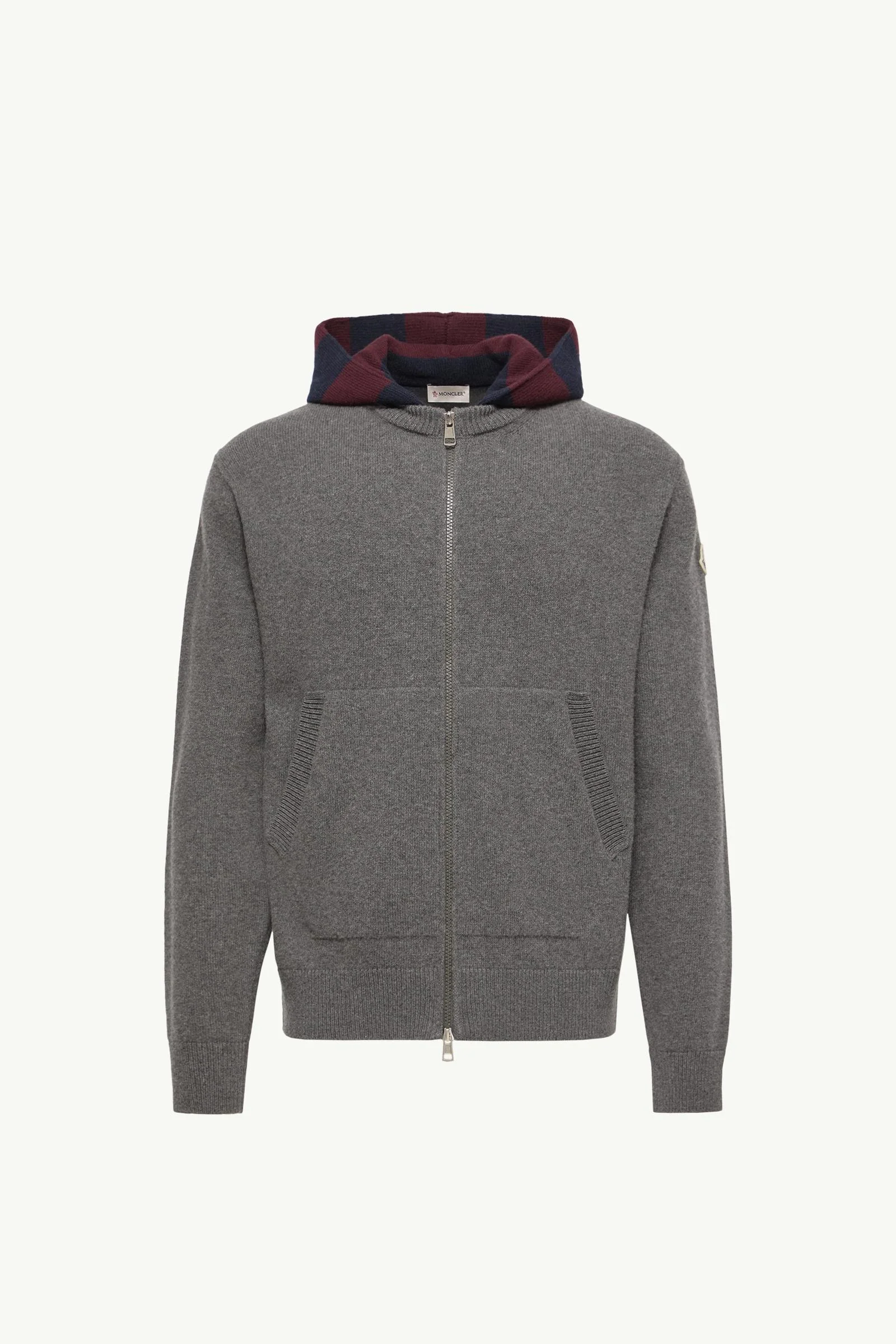 Striped Hood Wool & Cashmere Cardigan - 1