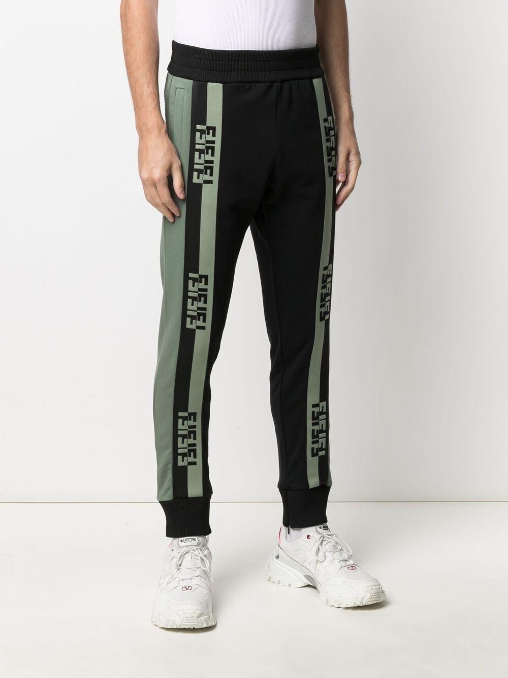 FF stripe panelled track pants - 3