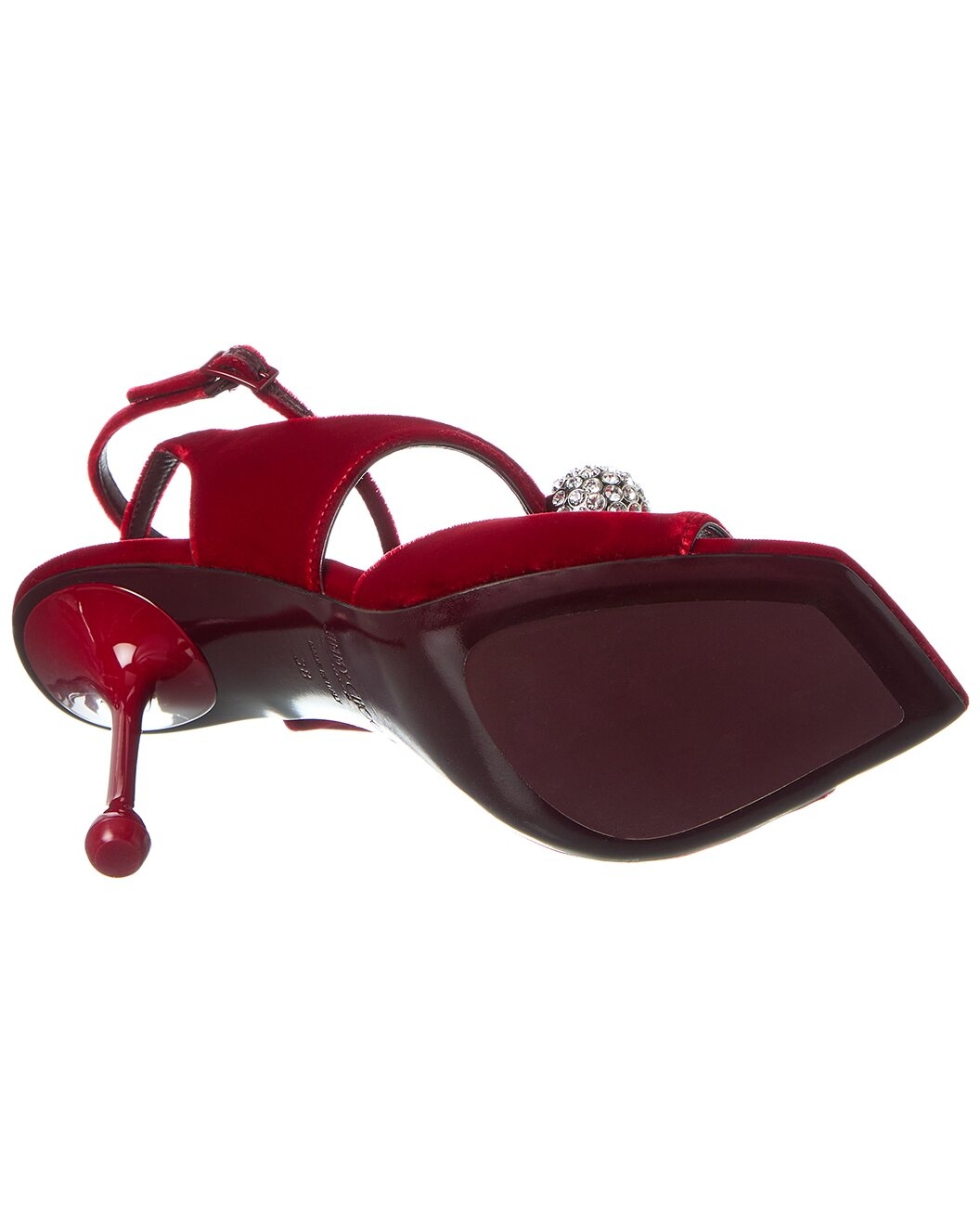 Jimmy Choo Orb 95 Velvet Sandal - 4