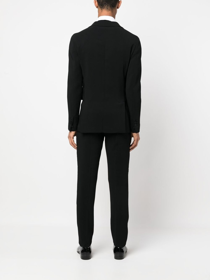 silk-trim two-piece suit 4