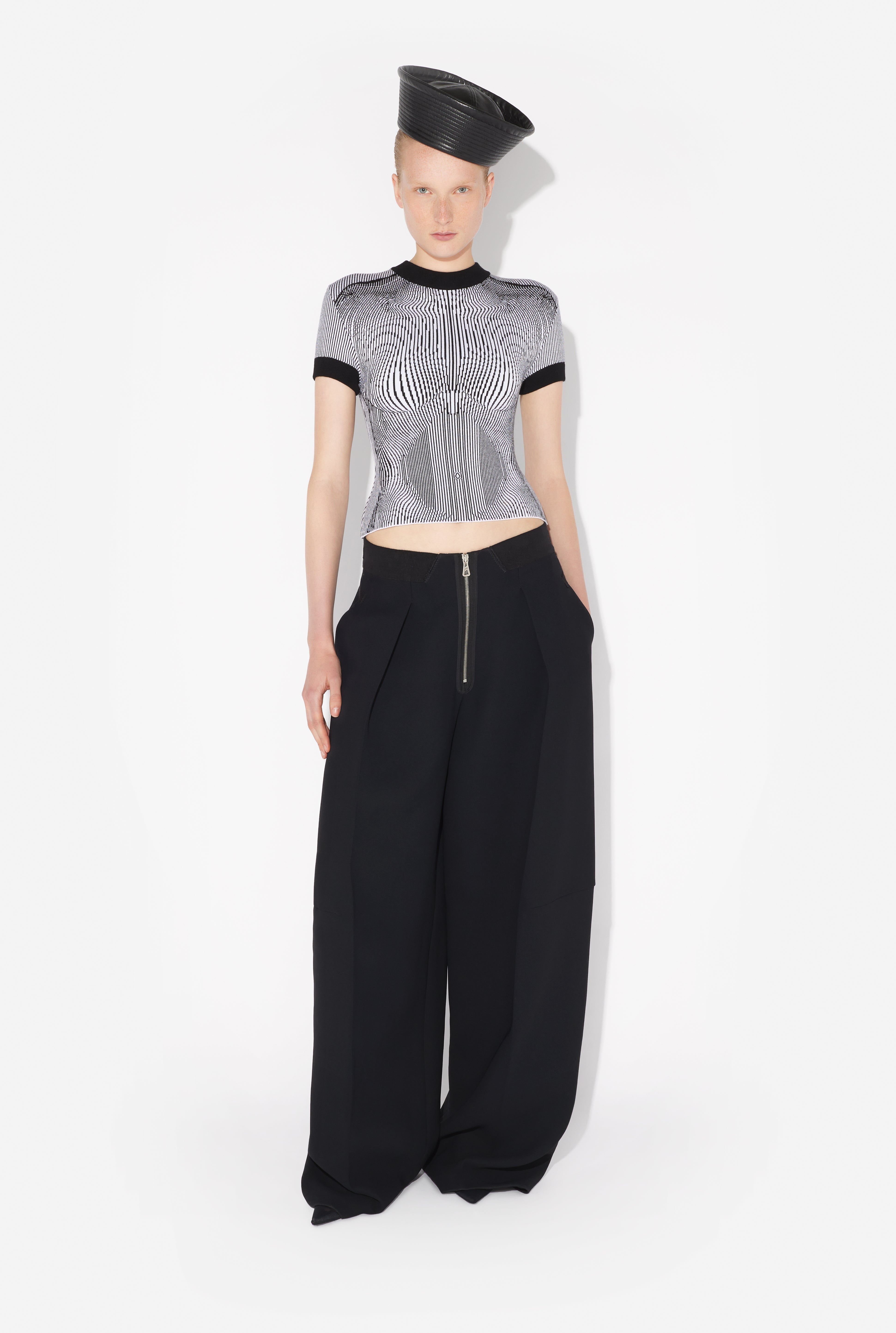 THE MORPHING PINSTRIPES JACQUARD T-SHIRT - 2