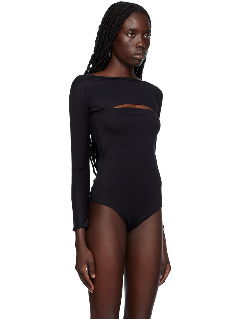 Wolford Black Slit Bodysuit outlook