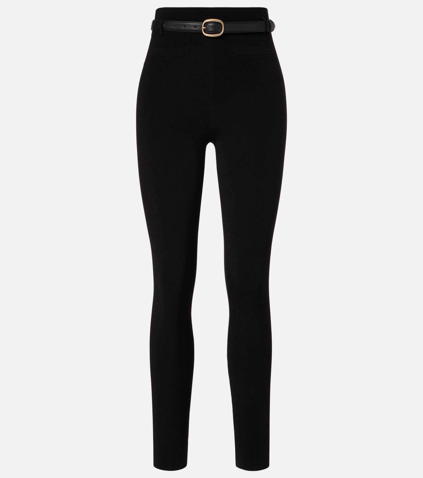 Belted high-rise leggings - 1