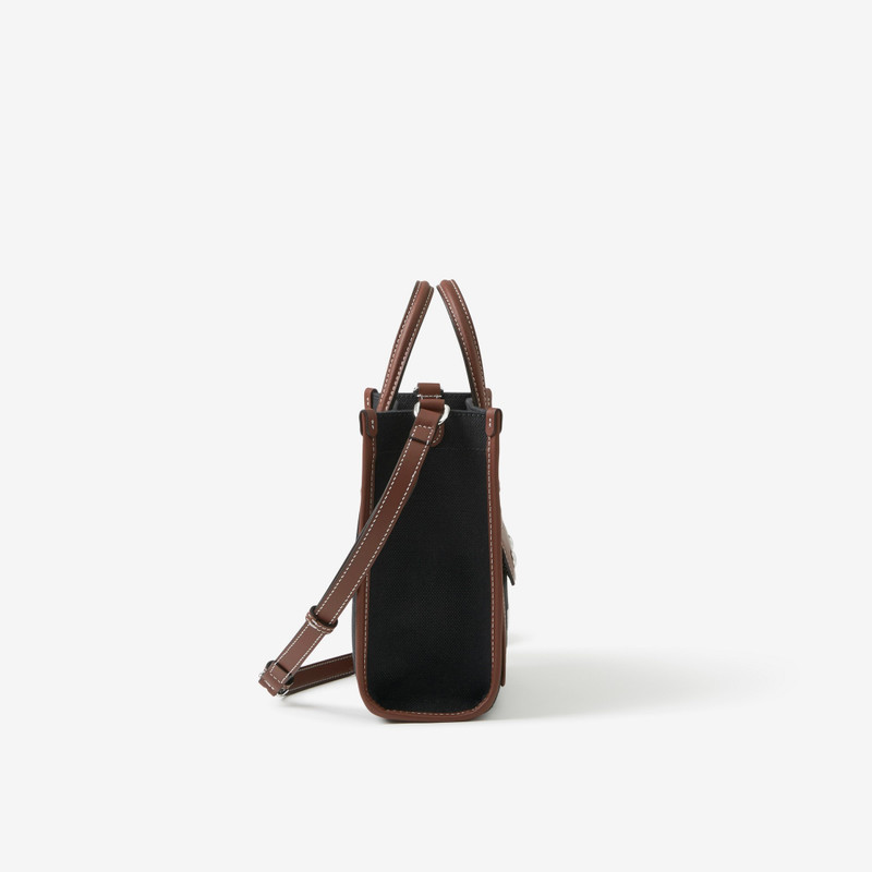 Mini Two-tone Canvas and Leather Freya Tote 2