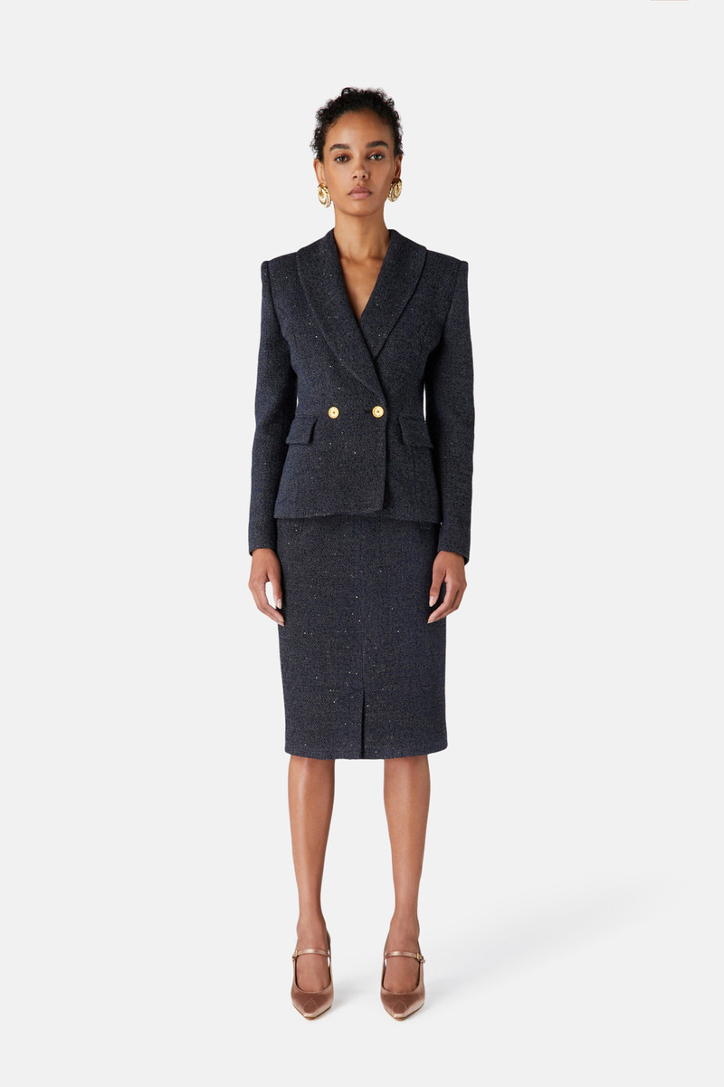 Alessandra Rich SEQUIN TWEED JACKET outlook