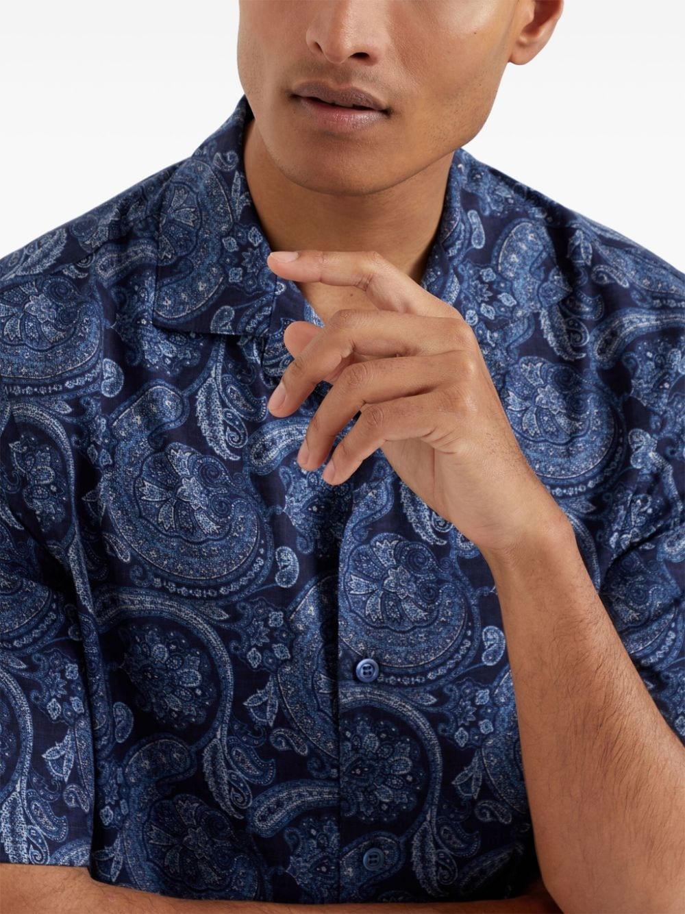paisley-print cotton shirt - 5