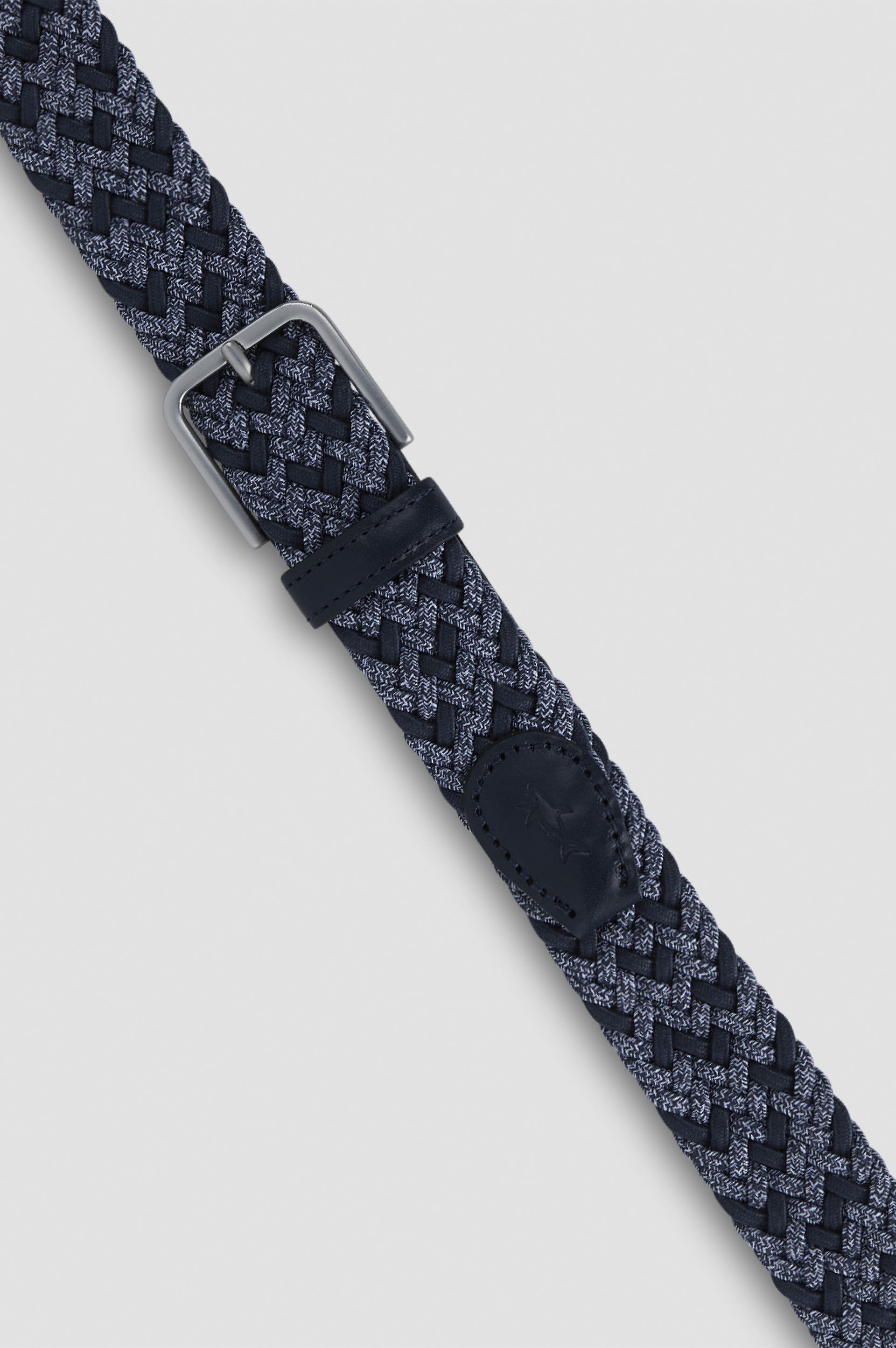 BRAIDED ELASTIC BELT WITH LEATHER TRIMS - 2