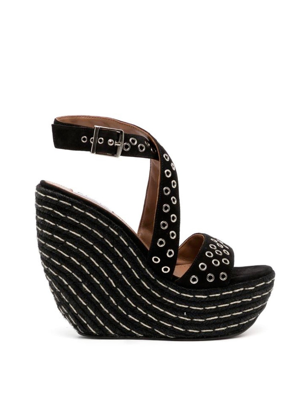 Eyelet Wedge Espadrilles - 1