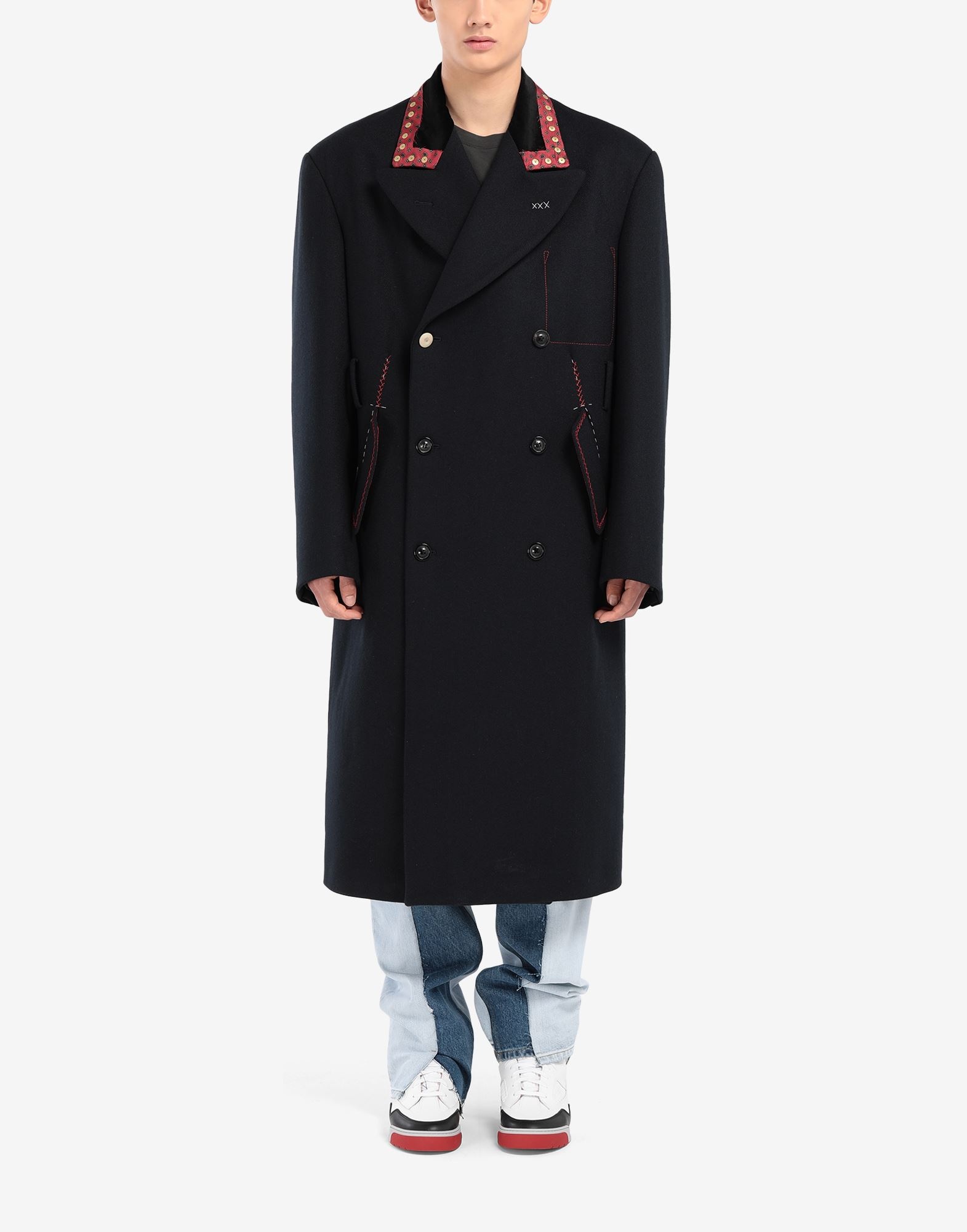 Double-breasted wool coat - 2