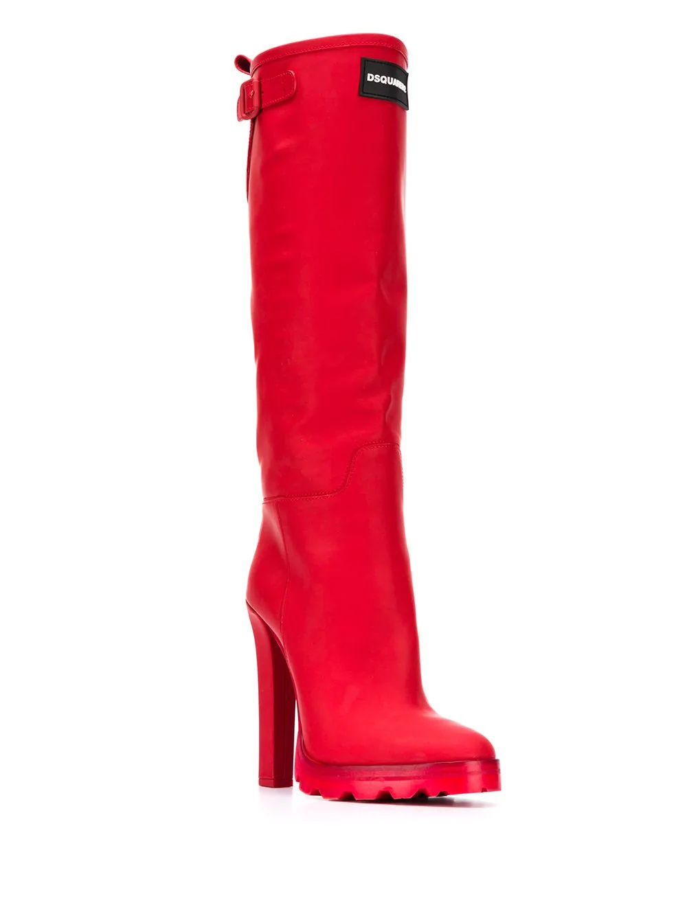 logo knee-length boots - 2