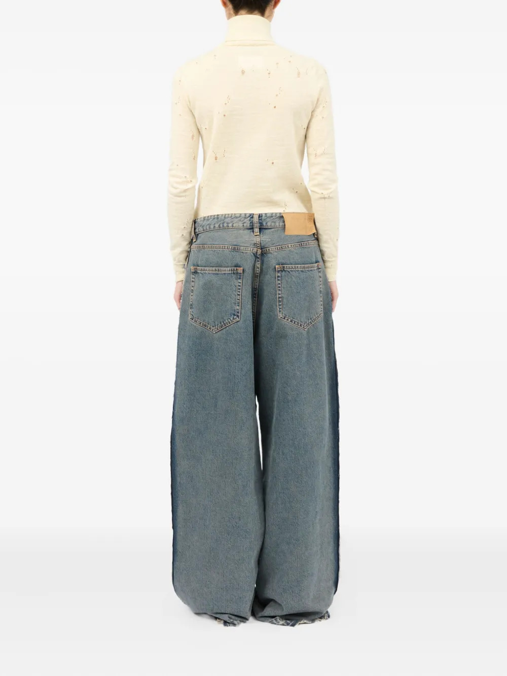 MM6 Maison Margiela - Men Cotton Wide-Leg Jeans - 5