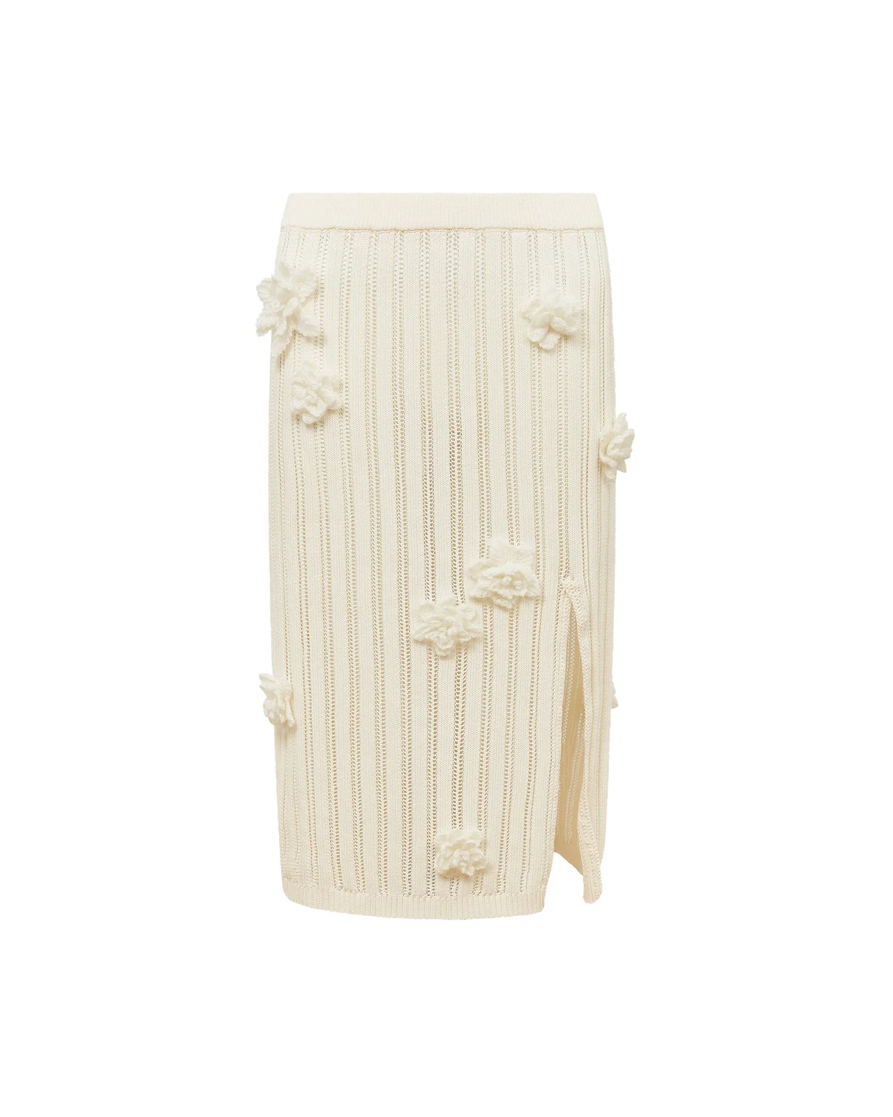 Flower Lace Knit Skirt | Casablanca Paris - 1