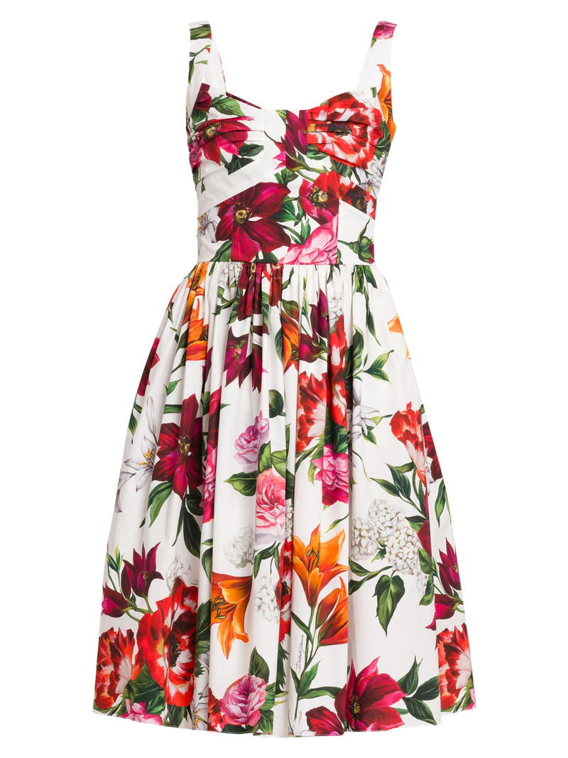 floral-print 미디 드레스 1