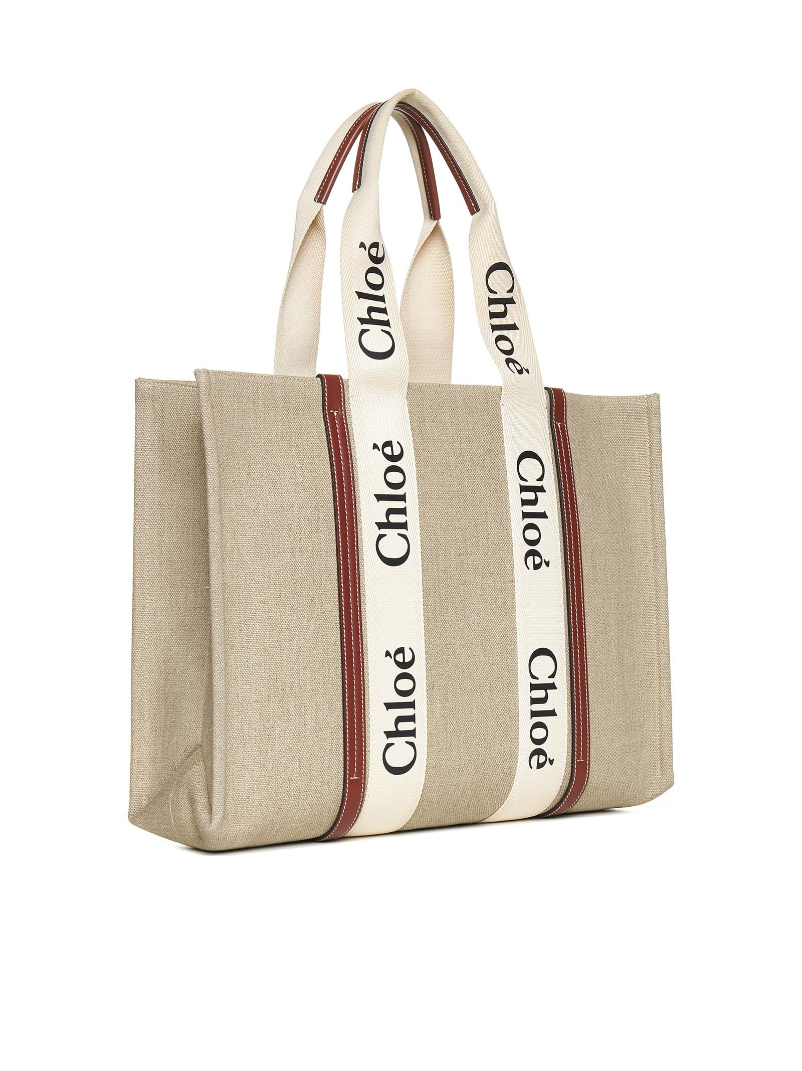 Woody linen tote bag - 3