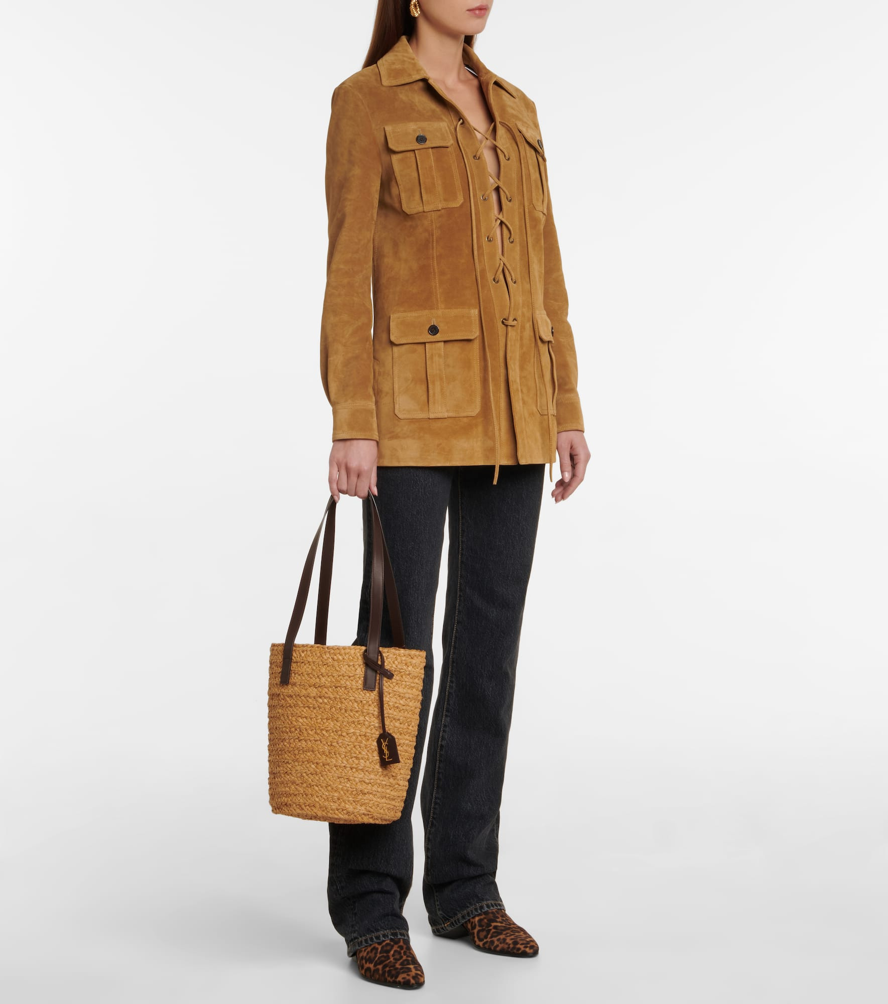 Panier Small raffia bucket bag - 5
