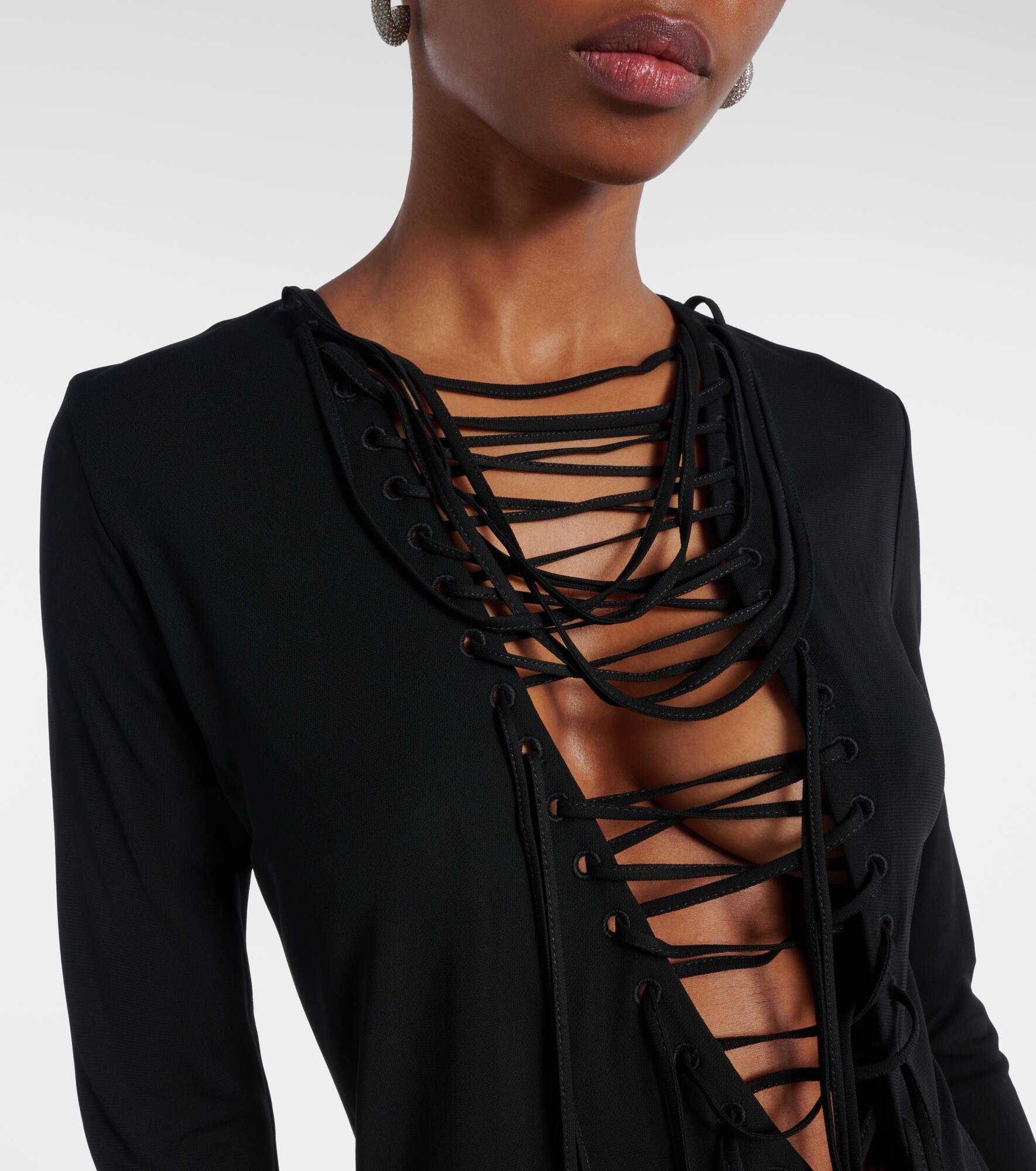 Cutout crêpe maxi dress - 7