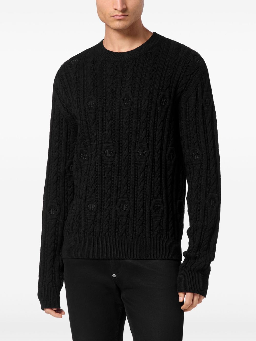 logo-embroidered jumper - 3